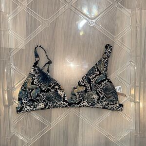 Snake Print Bikini Top